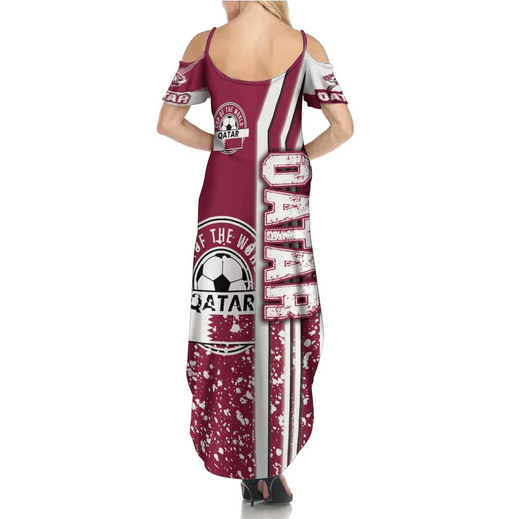 Qatar Football Family Matching Summer Maxi Dress and Hawaiian Shirt The Maroons Soccer - Road To Champion - Wonder Print Shop