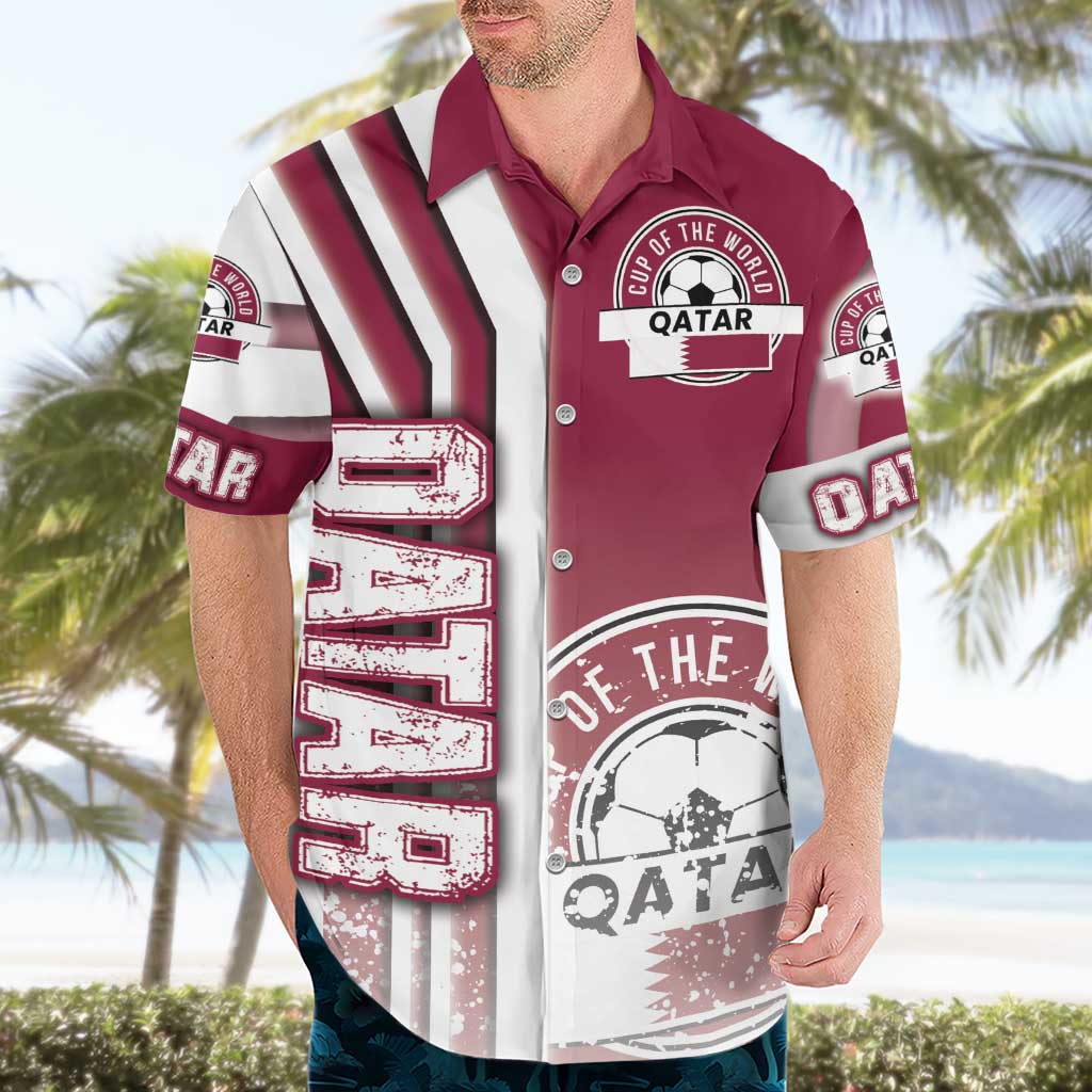Qatar Football Hawaiian Shirt The Maroons Soccer - Road To Champion - Wonder Print Shop