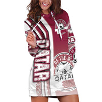 Qatar Football Hoodie Dress The Maroons Soccer - Road To Champion - Wonder Print Shop