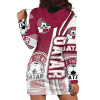 Qatar Football Hoodie Dress The Maroons Soccer - Road To Champion - Wonder Print Shop