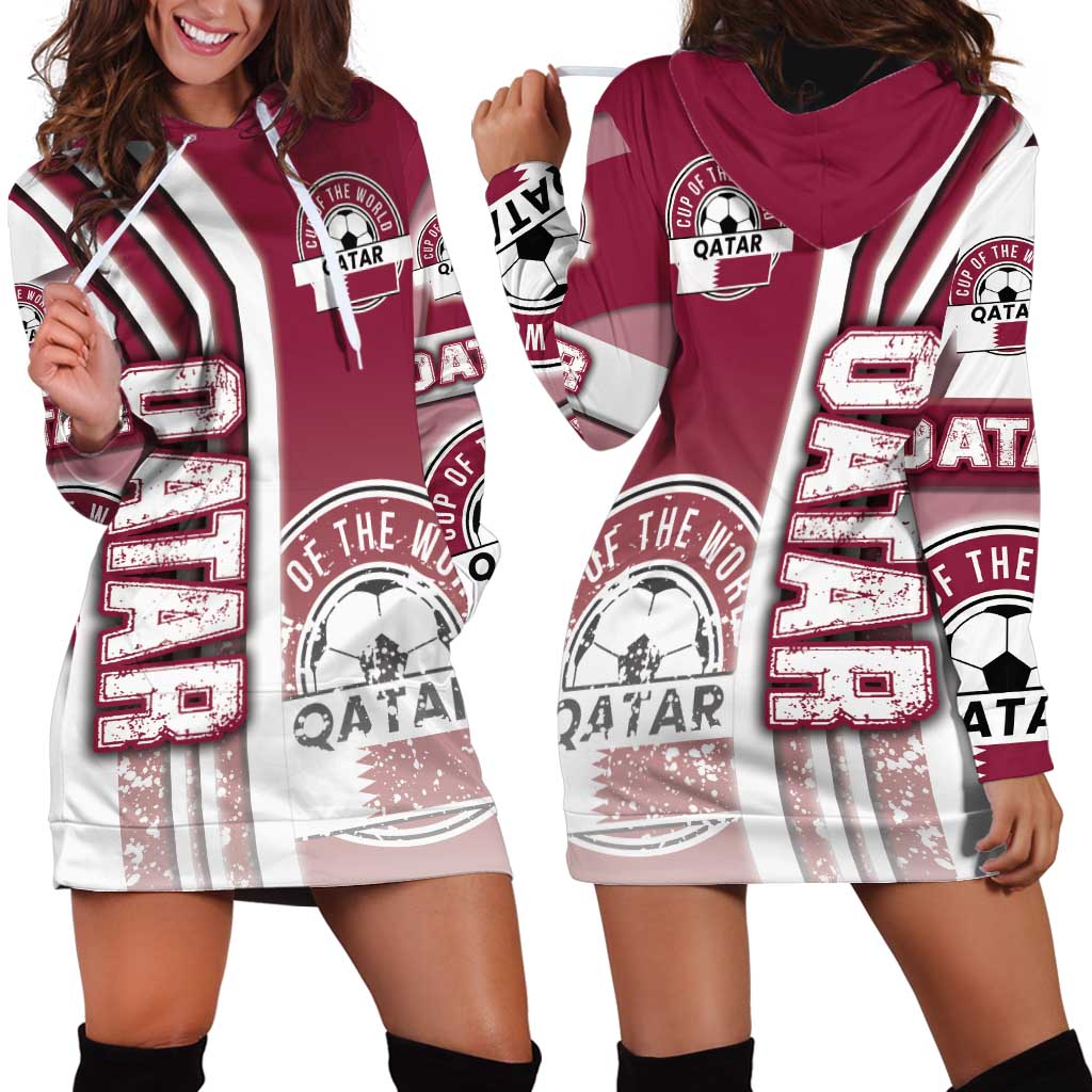 Qatar Football Hoodie Dress The Maroons Soccer - Road To Champion - Wonder Print Shop