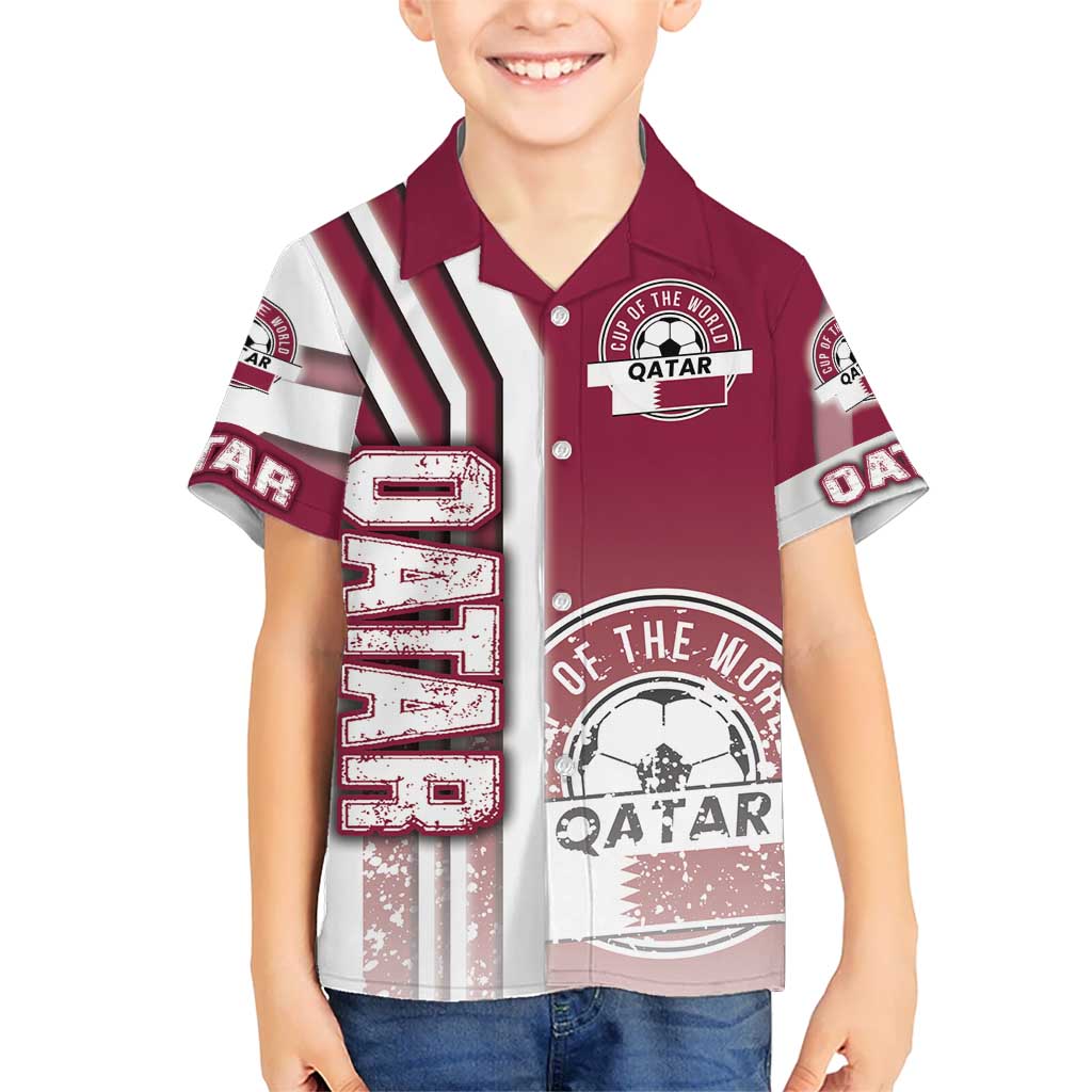 Qatar Football Kid Hawaiian Shirt The Maroons Soccer - Road To Champion - Wonder Print Shop