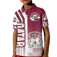 Qatar Football Kid Polo Shirt The Maroons Soccer - Road To Champion - Wonder Print Shop