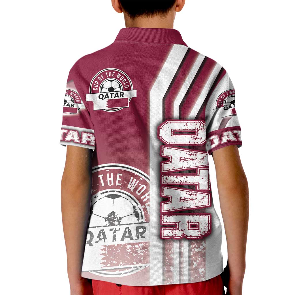 Qatar Football Kid Polo Shirt The Maroons Soccer - Road To Champion - Wonder Print Shop