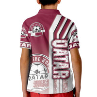 Qatar Football Kid Polo Shirt The Maroons Soccer - Road To Champion - Wonder Print Shop