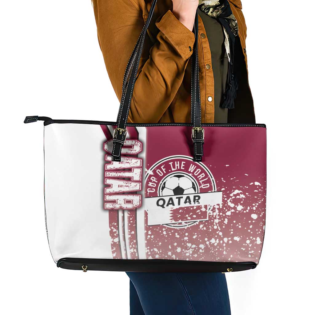 Qatar Football Leather Tote Bag The Maroons Soccer - Road To Champion