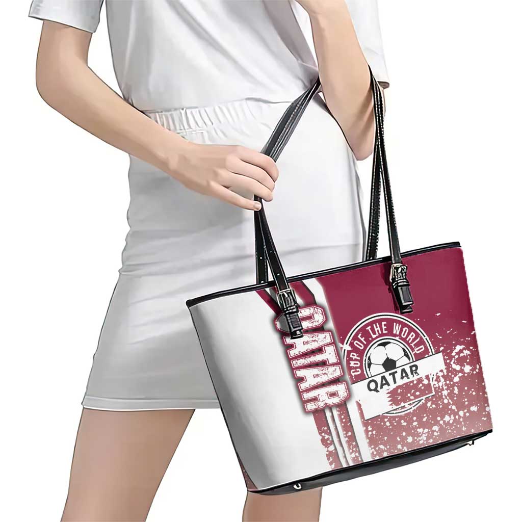 Qatar Football Leather Tote Bag The Maroons Soccer - Road To Champion