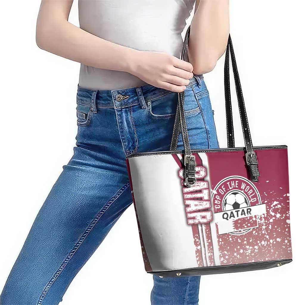 Qatar Football Leather Tote Bag The Maroons Soccer - Road To Champion