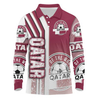 Qatar Football Long Sleeve Polo Shirt The Maroons Soccer - Road To Champion - Wonder Print Shop