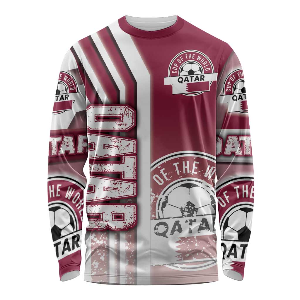 Qatar Football Long Sleeve Shirt The Maroons Soccer - Road To Champion - Wonder Print Shop