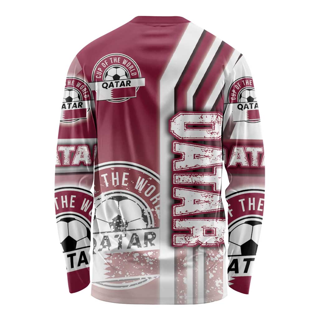 Qatar Football Long Sleeve Shirt The Maroons Soccer - Road To Champion - Wonder Print Shop