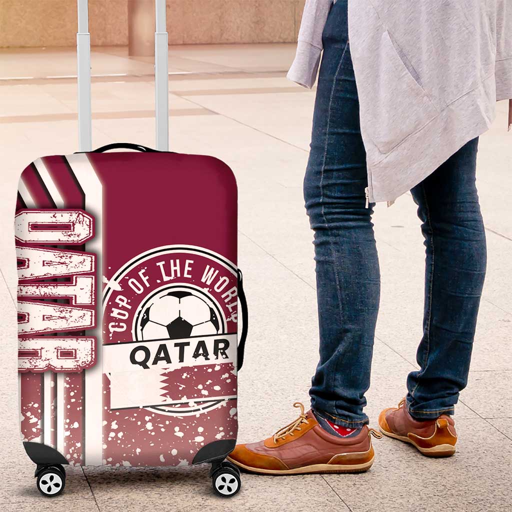 Qatar Football Luggage Cover The Maroons Soccer - Road To Champion - Wonder Print Shop