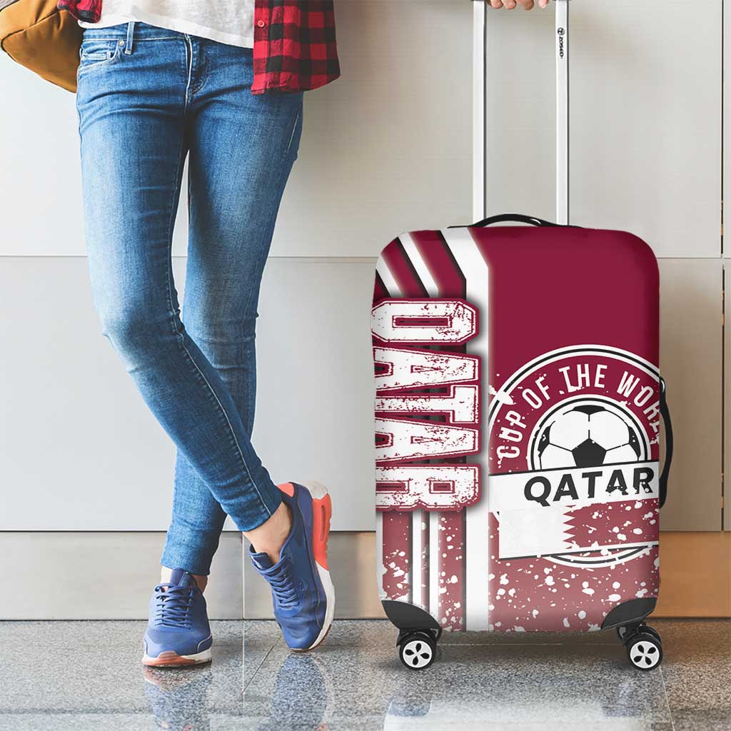 Qatar Football Luggage Cover The Maroons Soccer - Road To Champion - Wonder Print Shop