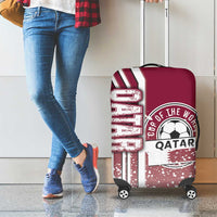 Qatar Football Luggage Cover The Maroons Soccer - Road To Champion - Wonder Print Shop