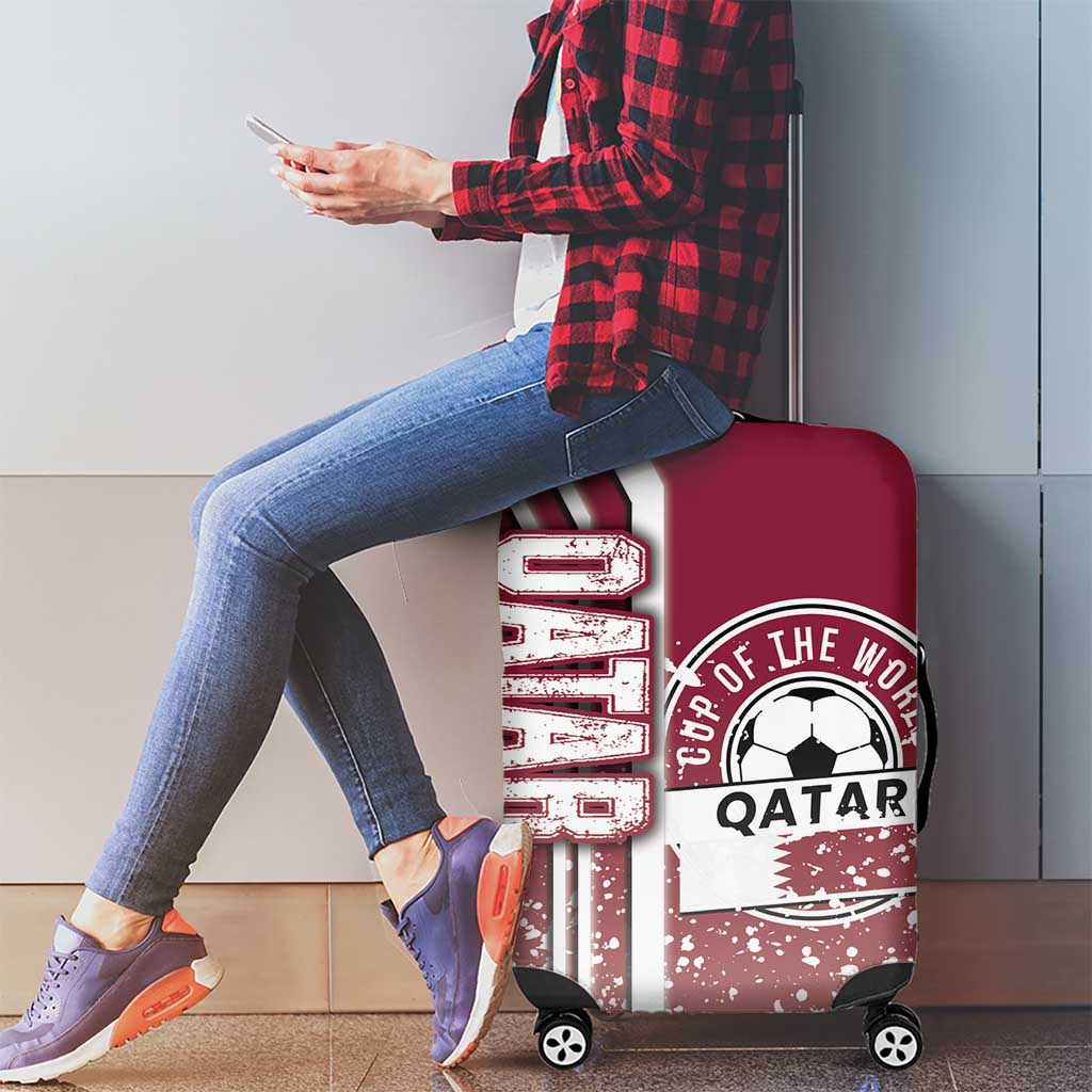 Qatar Football Luggage Cover The Maroons Soccer - Road To Champion - Wonder Print Shop