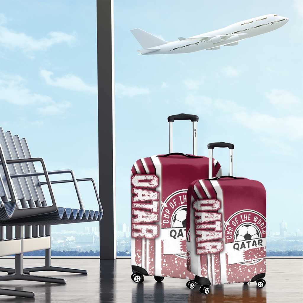 Qatar Football Luggage Cover The Maroons Soccer - Road To Champion - Wonder Print Shop