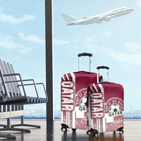 Qatar Football Luggage Cover The Maroons Soccer - Road To Champion - Wonder Print Shop