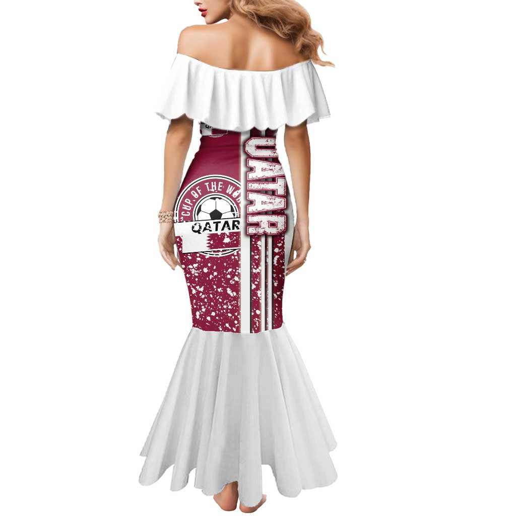 Qatar Football Mermaid Dress The Maroons Soccer - Road To Champion - Wonder Print Shop