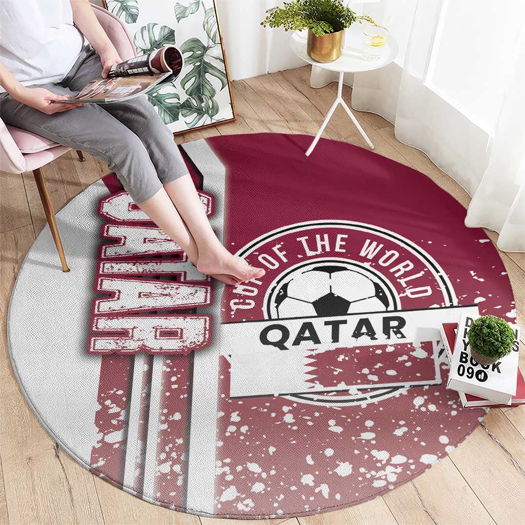 Qatar Football Round Carpet The Maroons Soccer - Road To Champion - Wonder Print Shop