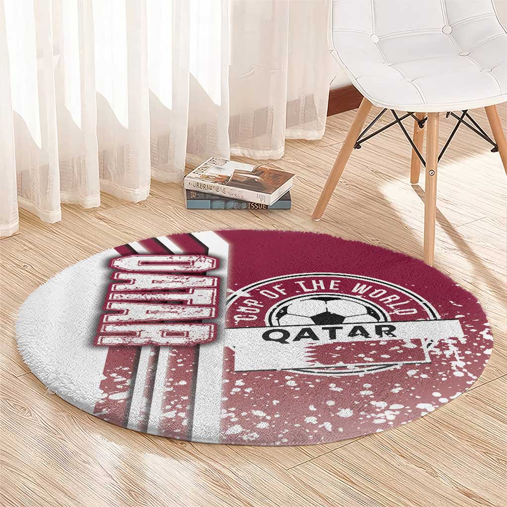 Qatar Football Round Carpet The Maroons Soccer - Road To Champion - Wonder Print Shop