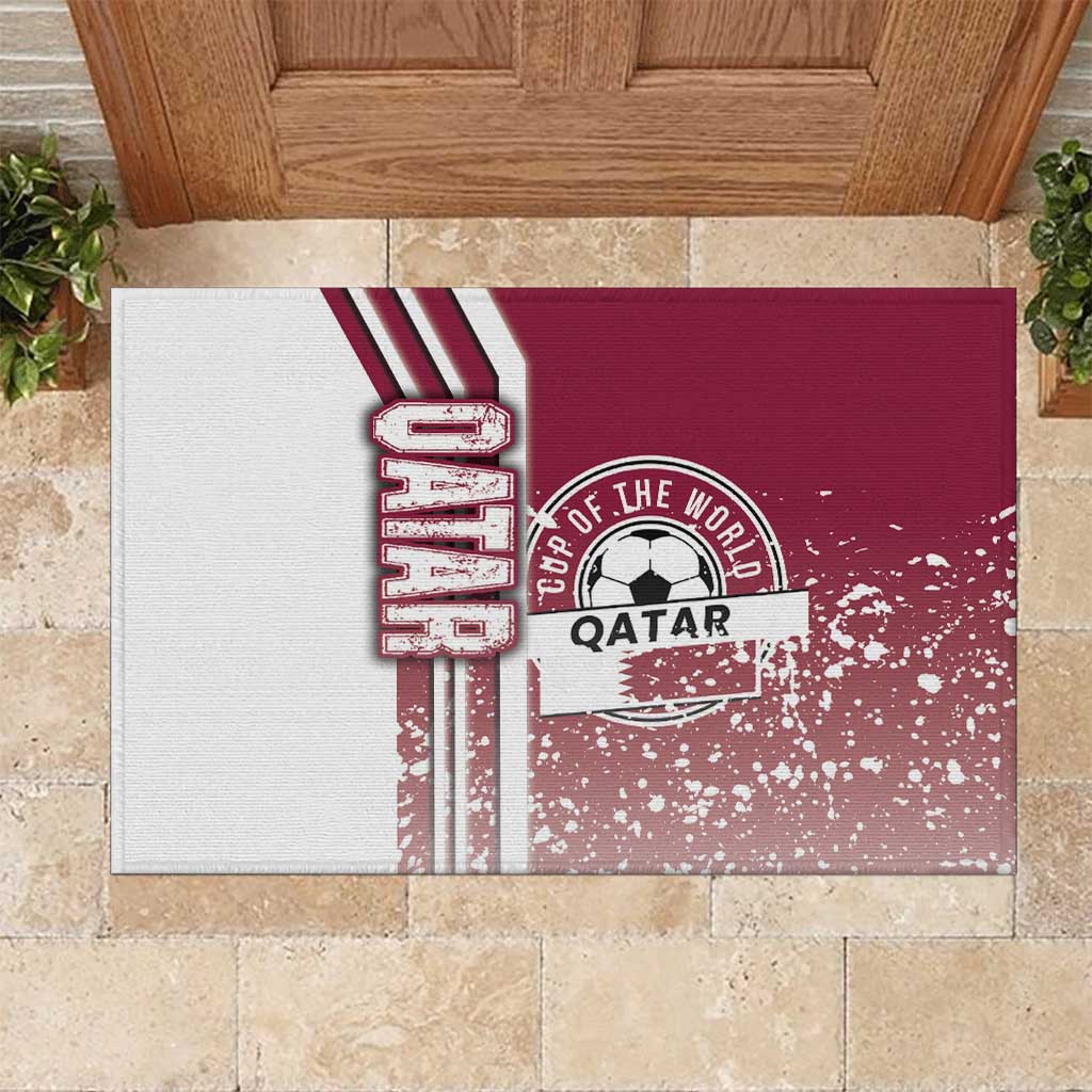 Qatar Football Rubber Doormat The Maroons Soccer - Road To Champion - Wonder Print Shop