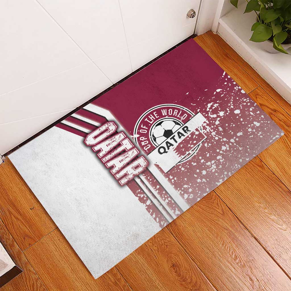 Qatar Football Rubber Doormat The Maroons Soccer - Road To Champion - Wonder Print Shop
