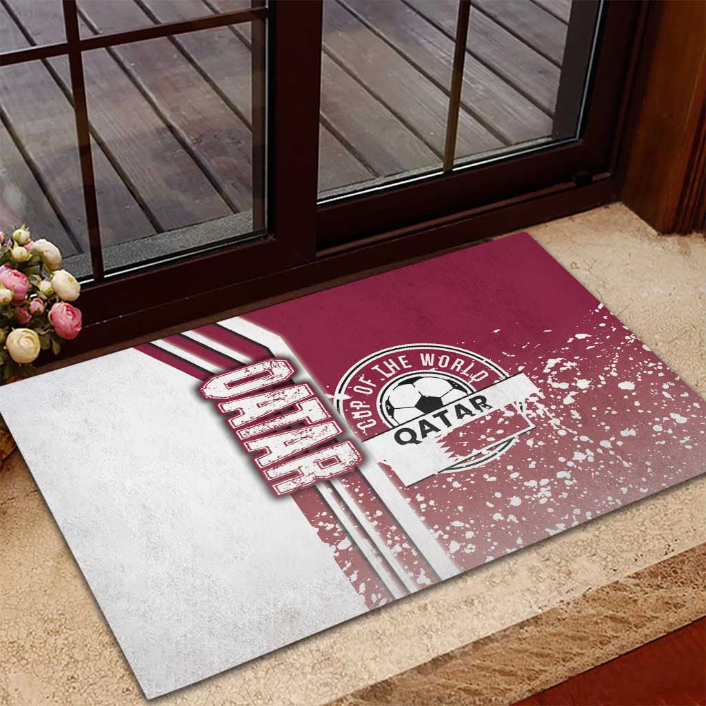 Qatar Football Rubber Doormat The Maroons Soccer - Road To Champion - Wonder Print Shop