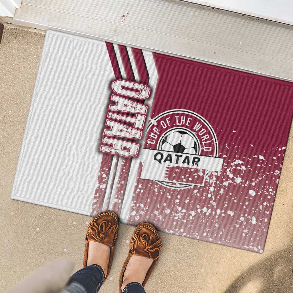 Qatar Football Rubber Doormat The Maroons Soccer - Road To Champion - Wonder Print Shop