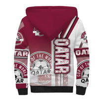 Qatar Football Sherpa Hoodie The Maroons Soccer - Road To Champion - Wonder Print Shop