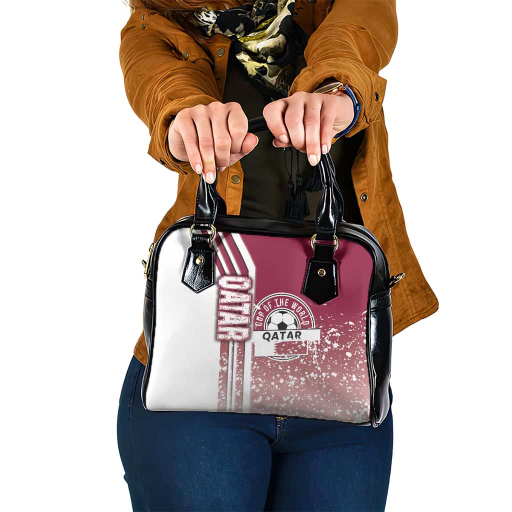 Qatar Football Shoulder Handbag The Maroons Soccer - Road To Champion - Wonder Print Shop
