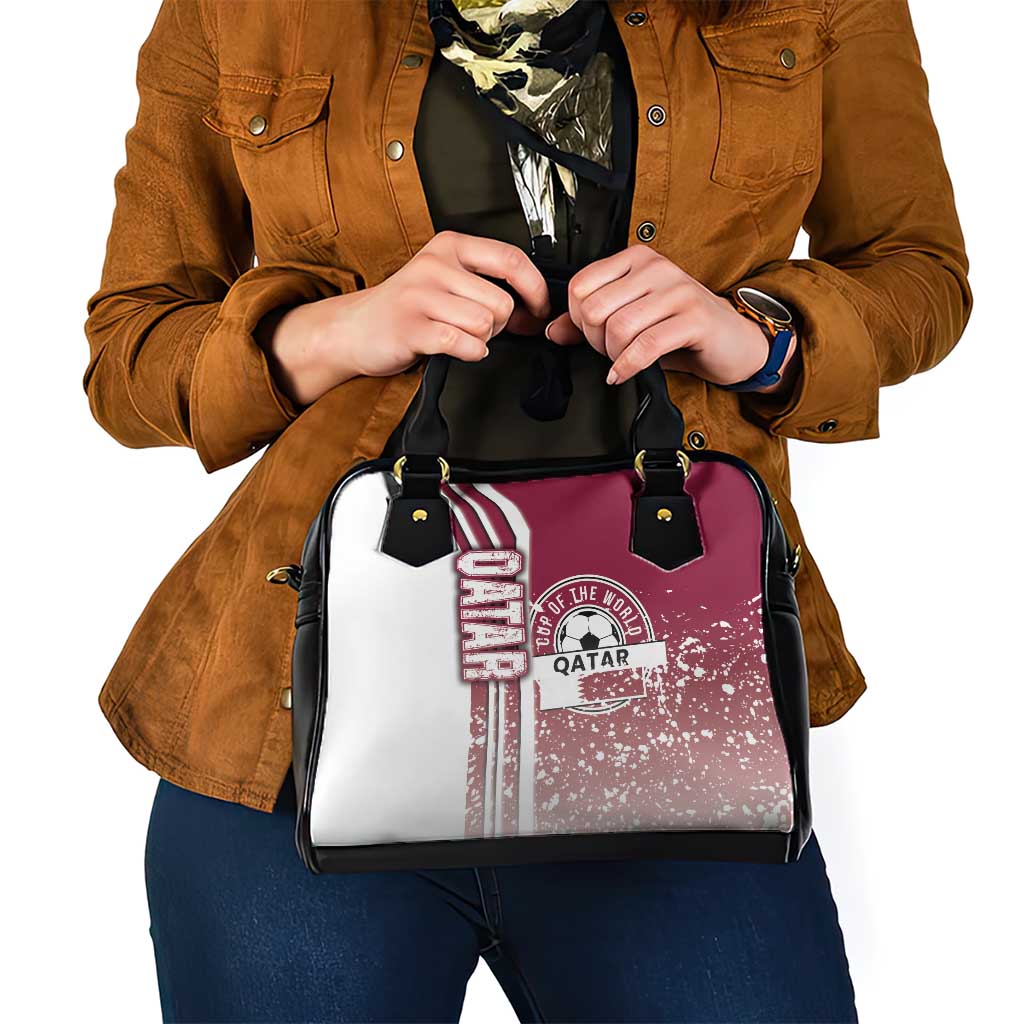 Qatar Football Shoulder Handbag The Maroons Soccer - Road To Champion - Wonder Print Shop