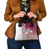 Qatar Football Shoulder Handbag The Maroons Soccer - Road To Champion - Wonder Print Shop