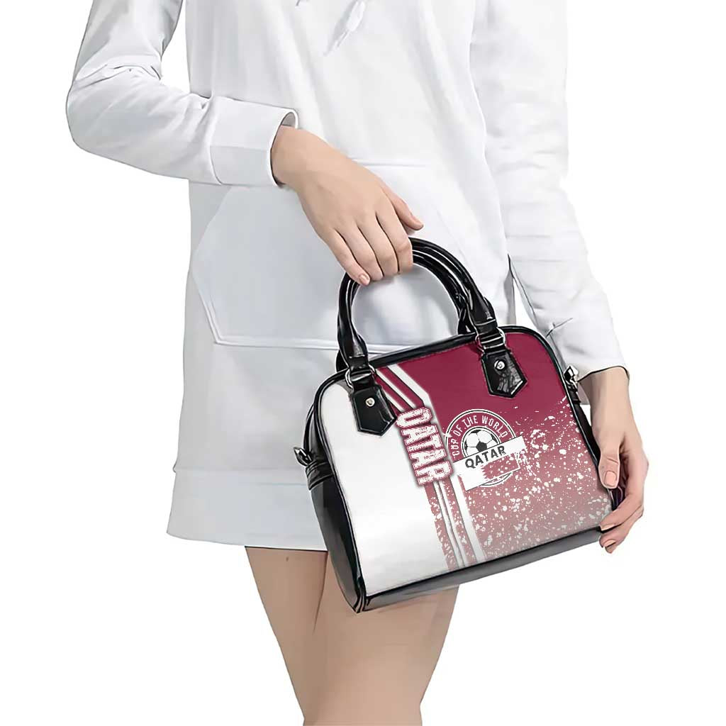 Qatar Football Shoulder Handbag The Maroons Soccer - Road To Champion - Wonder Print Shop