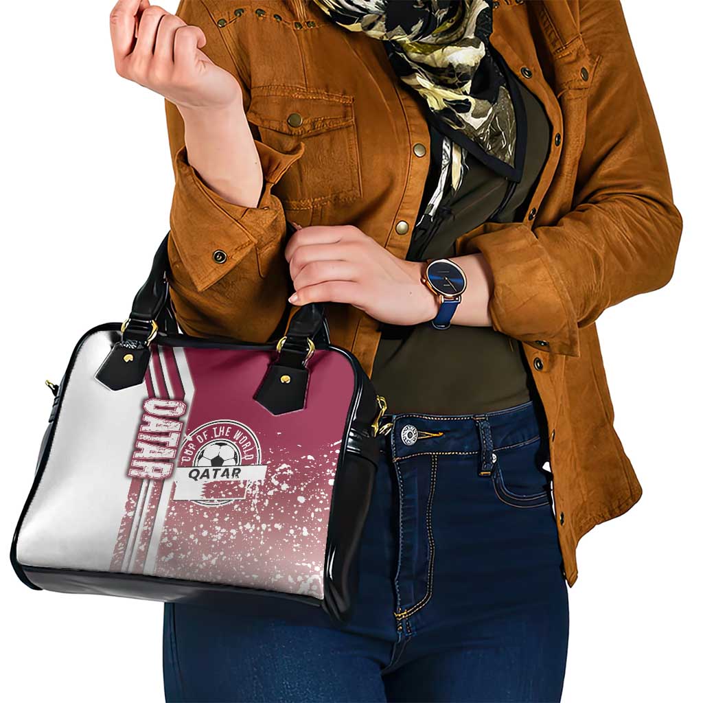 Qatar Football Shoulder Handbag The Maroons Soccer - Road To Champion - Wonder Print Shop