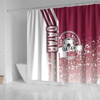 Qatar Football Shower Curtain The Maroons Soccer - Road To Champion - Wonder Print Shop
