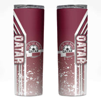 Qatar Football Skinny Tumbler The Maroons Soccer - Road To Champion - Wonder Print Shop