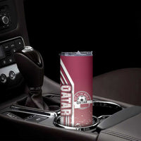 Qatar Football Skinny Tumbler The Maroons Soccer - Road To Champion - Wonder Print Shop