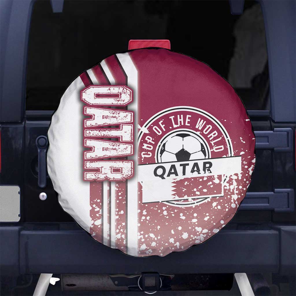 Qatar Football Spare Tire Cover The Maroons Soccer - Road To Champion - Wonder Print Shop