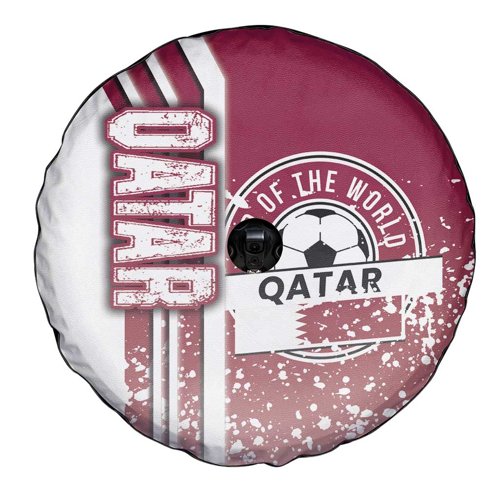 Qatar Football Spare Tire Cover The Maroons Soccer - Road To Champion - Wonder Print Shop