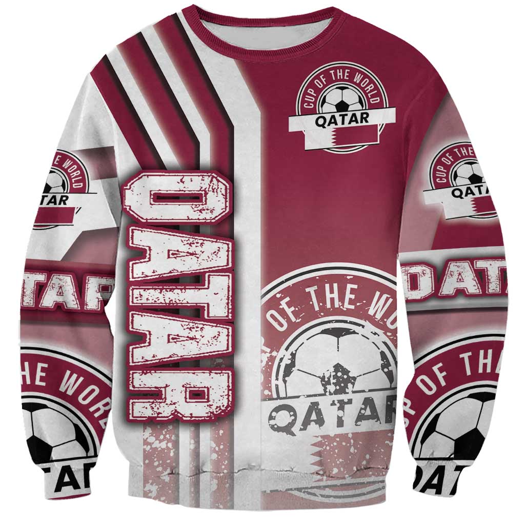 Qatar Football Sweatshirt The Maroons Soccer - Road To Champion - Wonder Print Shop