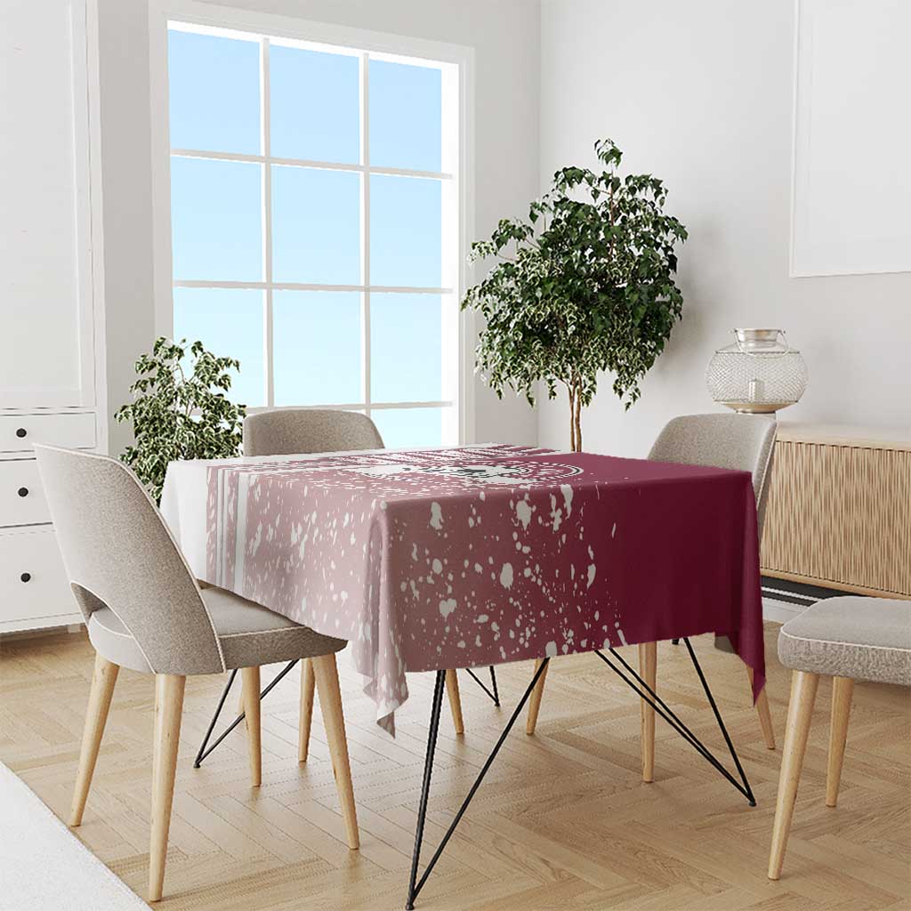 Qatar Football Tablecloth The Maroons Soccer - Road To Champion - Wonder Print Shop