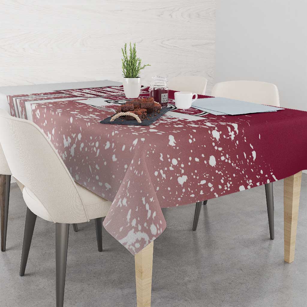 Qatar Football Tablecloth The Maroons Soccer - Road To Champion - Wonder Print Shop