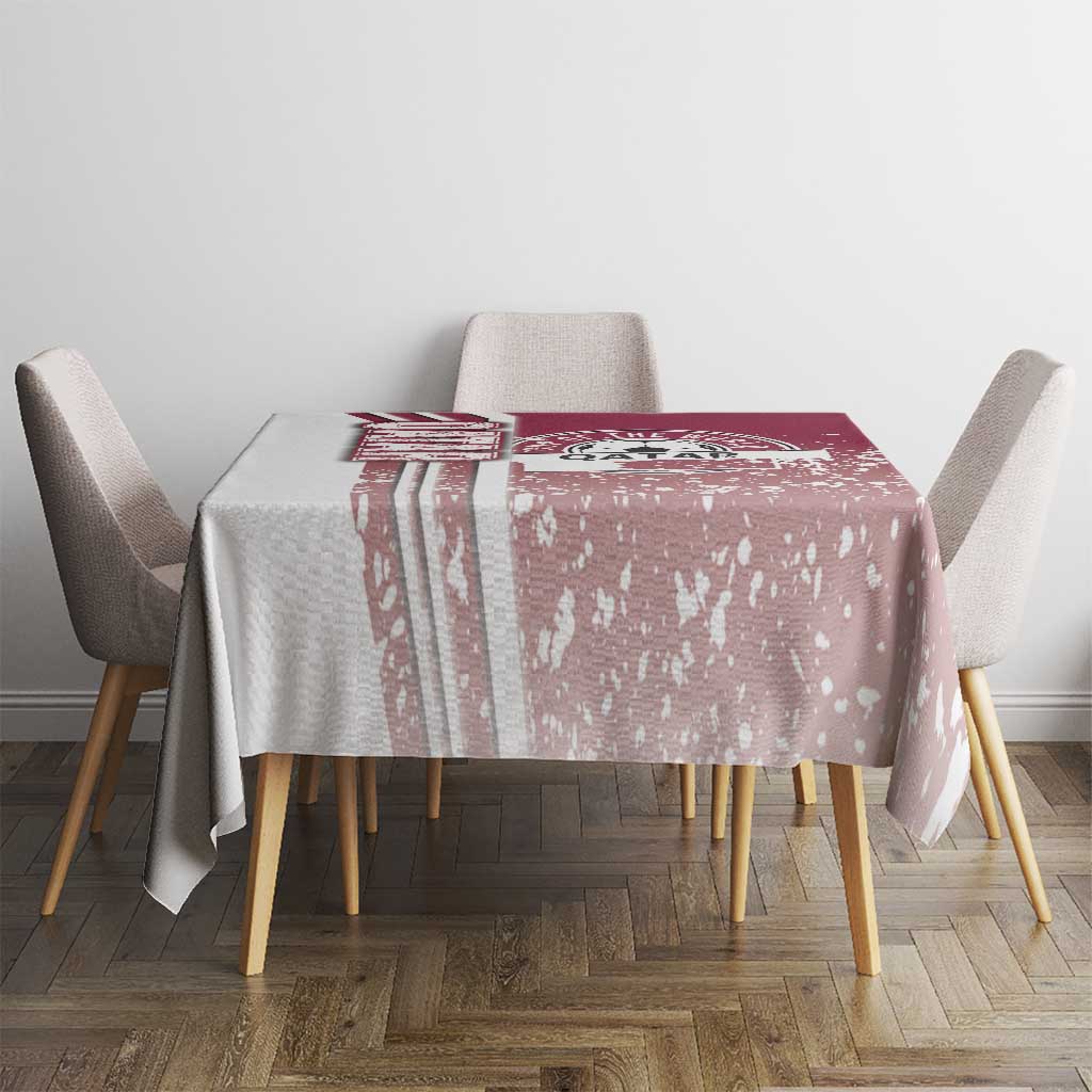 Qatar Football Tablecloth The Maroons Soccer - Road To Champion - Wonder Print Shop