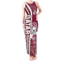 Qatar Football Tank Maxi Dress The Maroons Soccer - Road To Champion - Wonder Print Shop