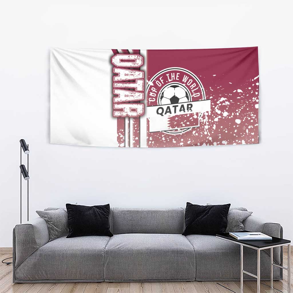 Qatar Football Tapestry The Maroons Soccer - Road To Champion - Wonder Print Shop