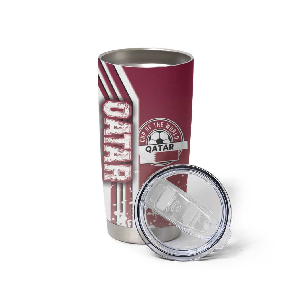 Qatar Football Tumbler Cup The Maroons Soccer - Road To Champion - Wonder Print Shop