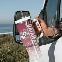 Qatar Football Tumbler With Handle The Maroons Soccer - Road To Champion - Wonder Print Shop
