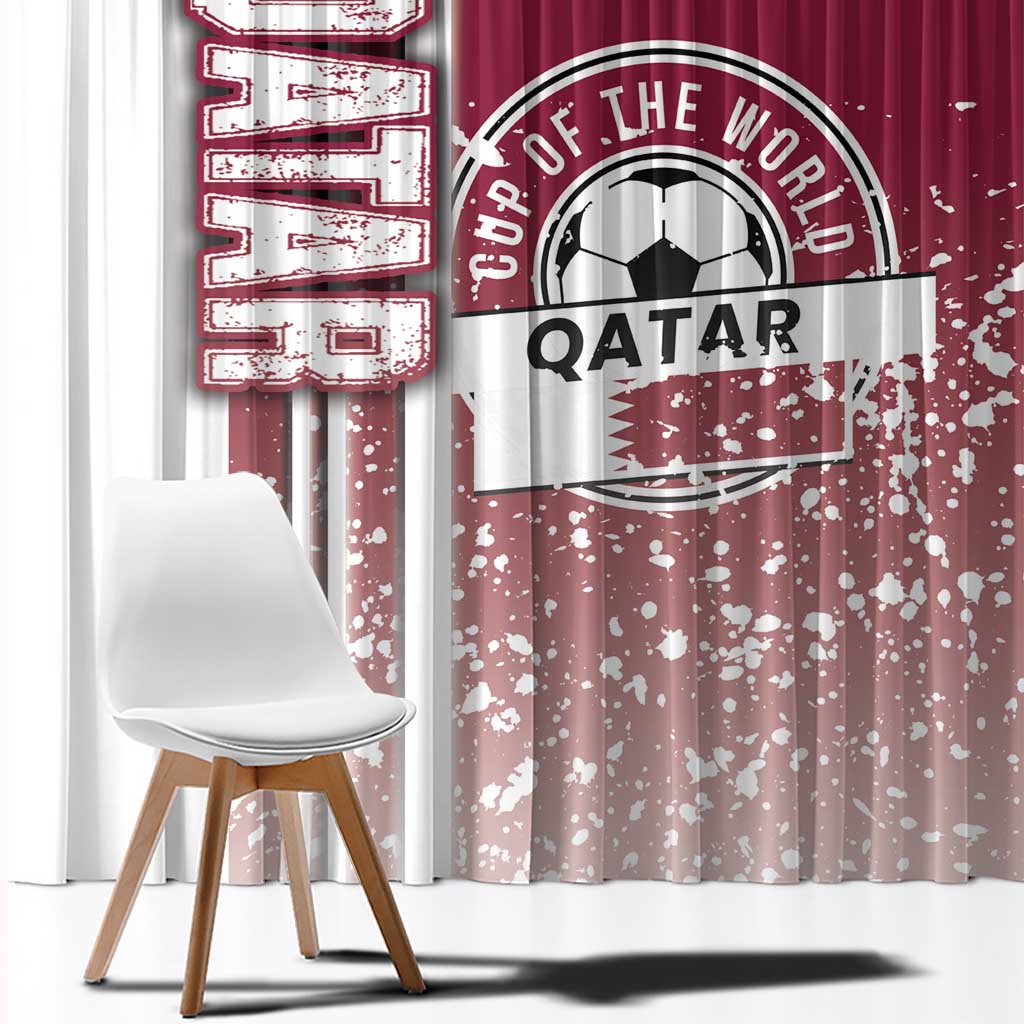 Qatar Football Window Curtain The Maroons Soccer - Road To Champion - Wonder Print Shop