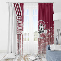 Qatar Football Window Curtain The Maroons Soccer - Road To Champion - Wonder Print Shop