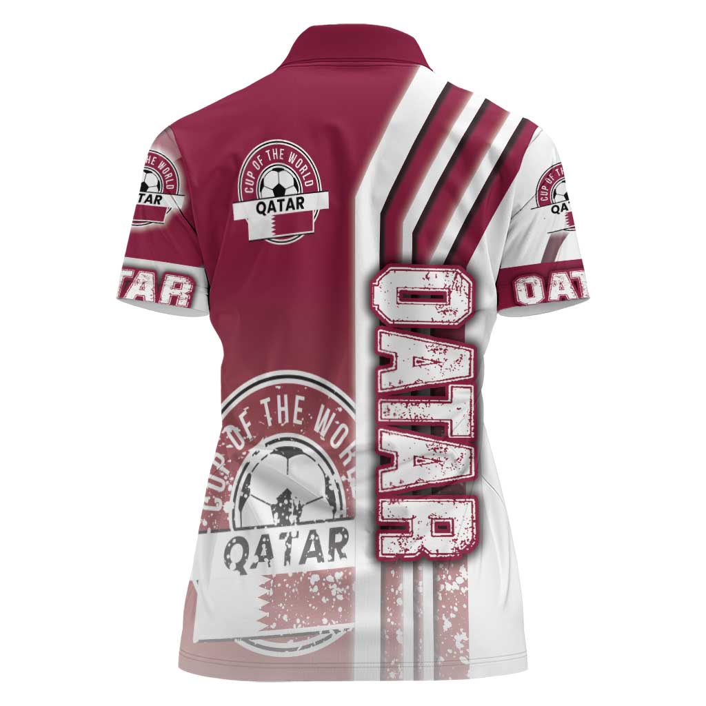 Qatar Football Women Polo Shirt The Maroons Soccer - Road To Champion - Wonder Print Shop